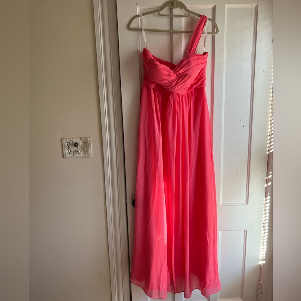 Bill Levkoff Coral Bridesmaid Dress